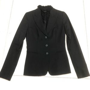Elie Tahari 98% Wool Blend Women’s Single Breasted Black Blazer Sz 2